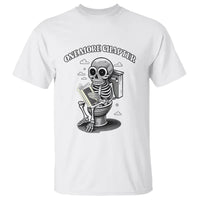 Book Lover T Shirt One More Chapter Bookaholic Skeleton - Wonder Print Shop