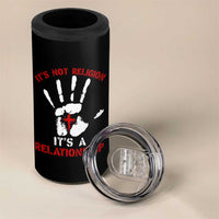 Christian 4 in 1 Can Cooler Tumbler It's Not Religion It's A Relationship