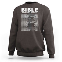 Christian Sweatshirt Bible Emergency Number - Wonder Print Shop