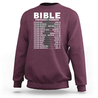 Christian Sweatshirt Bible Emergency Number - Wonder Print Shop