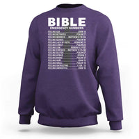 Christian Sweatshirt Bible Emergency Number - Wonder Print Shop