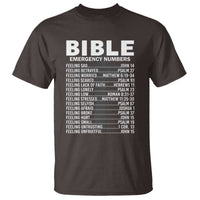 Christian T Shirt Bible Emergency Number - Wonder Print Shop
