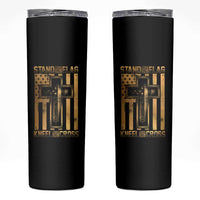 Christian Patriotic Skinny Tumbler Stand For The Flag Kneel For The Cross American Christ Cross