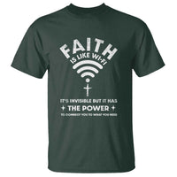 Funny Christian T Shirt Faith Is Like Wifi - Wonder Print Shop