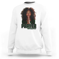 Prayer Warrior Sweatshirt Camo Black Woman Christian Pray - Wonder Print Shop
