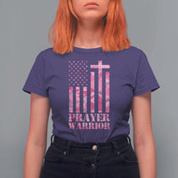 Prayer Warrior T Shirt For Women Camo American Flag Christian Pray - Wonder Print Shop