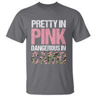 Camo Girl T Shirt Pretty Pink Dangerous Camo Hunting Hunter - Wonder Print Shop