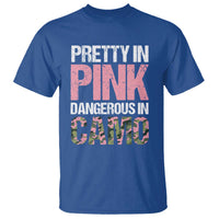 Camo Girl T Shirt Pretty Pink Dangerous Camo Hunting Hunter - Wonder Print Shop