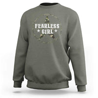 Fearless Girl Camouflage Sweatshirt - Wonder Print Shop
