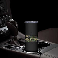 Disabled Veteran Skinny Tumbler Camouflage American Flag Patriotic Veterans Day