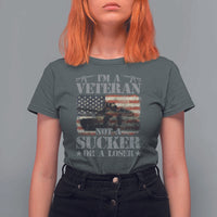 I'm A Veteran T Shirt For Women Not A Sucker Or A Loser Tank Veterans Day - Wonder Print Shop