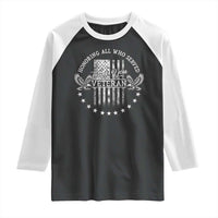 Veterans Day Raglan Shirt Honoring All Who Served Thank You