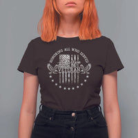 Veterans Day T Shirt For Women Honoring All Who Served Thank You - Wonder Print Shop
