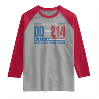 DD-214 Veteran Raglan Shirt America's True Form Of Freedom