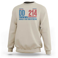 DD-214 Veteran Sweatshirt America's True Form Of Freedom - Wonder Print Shop