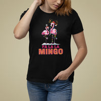 Fa La La Mingo Flamingo Hawaiian Retro Christmas T Shirt - Wonder Print Shop