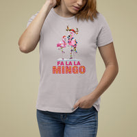 Fa La La Mingo Flamingo Hawaiian Retro Christmas T Shirt - Wonder Print Shop