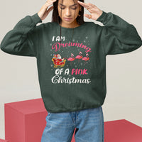 I Am Dreaming Of A Pink Christmas Santa Flamingo Sweatshirt - Wonder Print Shop