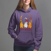 Merry Kissmyass Funny Cat Christmas Hoodie - Wonder Print Shop