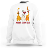 Merry Kissmyass Funny Cat Christmas Sweatshirt - Wonder Print Shop