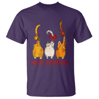 Merry Kissmyass Funny Cat Christmas T Shirt - Wonder Print Shop