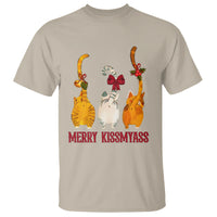 Merry Kissmyass Funny Cat Christmas T Shirt - Wonder Print Shop