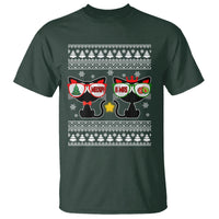 Meowy Xmas Funny Cat Couple With Sunglass T Shirt - Wonder Print Shop
