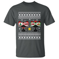 Meowy Xmas Funny Cat Couple With Sunglass T Shirt - Wonder Print Shop