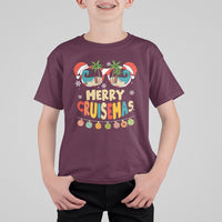 Merry Cruisemas Hawaiian Christmas Palm Tree Sunglass T Shirt For Kid - Wonder Print Shop