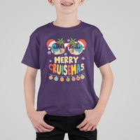 Merry Cruisemas Hawaiian Christmas Palm Tree Sunglass T Shirt For Kid - Wonder Print Shop