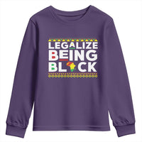 Black Pride Youth Sweatshirt Legalize Being Black History Month