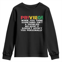 Black History Month Youth Sweatshirt Privilege Explained BLM