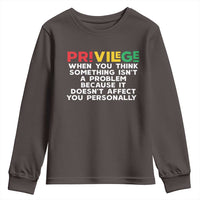 Black History Month Youth Sweatshirt Privilege Explained BLM