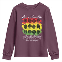 Black History Youth Sweatshirt Our Ancestors Escape Routes Braids