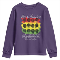 Black History Youth Sweatshirt Our Ancestors Escape Routes Braids