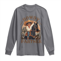 Black Cowboy Long Sleeve Shirt Howdy Partner Black History Month