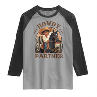 Black Cowboy Raglan Shirt Howdy Partner Black History Month