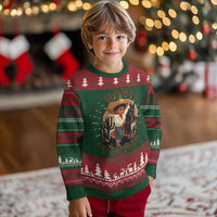 Black Cowboy Ugly Christmas Sweater Howdy Partner Black History Month