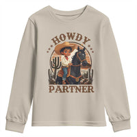 Black Cowboy Youth Sweatshirt Howdy Partner Black History Month