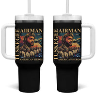 Tuskegee Airman Tumbler With Handle American Heroes US Pilots Black History