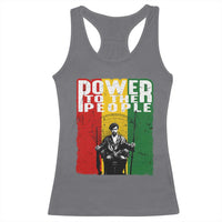 Black Panther Party Huey P. Newton Racerback Tank Top Power To The People Black History