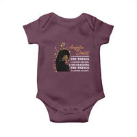 Angela Davis Baby Onesie I Am Changing The Things I Cannot Accept Black Panther Party History