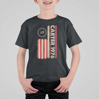 Jimmy Carter T Shirt For Kid 39th US President 1976 Retro American Flag