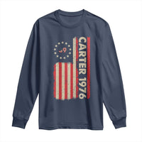 Jimmy Carter Long Sleeve Shirt 39th US President 1976 Retro American Flag
