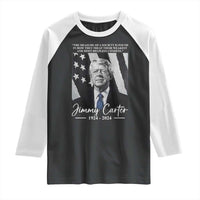 Jimmy Carter Quote Raglan Shirt The Measure Of A Society