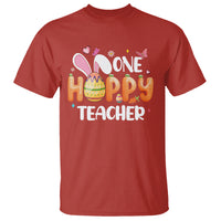 Easter Day Cute One Hoppy Teacher Bunny Carrot T Shirt - Wonder Print Shop