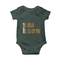 Funny My Two Moods Baby Onesie Hello And I'll Cut You