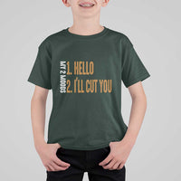 Funny My Two Moods T Shirt For Kid Hello And I'll Cut You - Wonder Print Shop