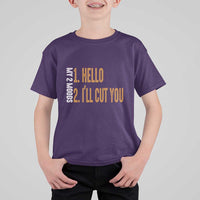 Funny My Two Moods T Shirt For Kid Hello And I'll Cut You - Wonder Print Shop