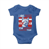 Funny Cat I Have Selective Hearing You Weren't Selected Baby Onesie